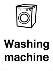 Dementia washing machine sign